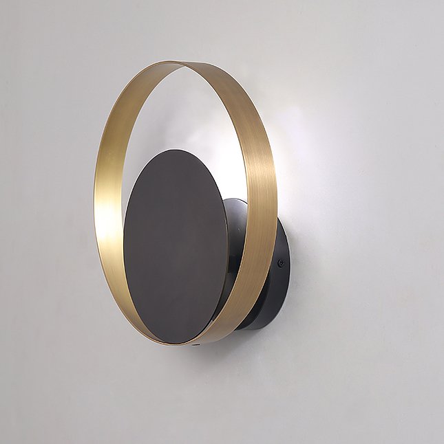 Бра VeniceM CIRCLE WALL LAMP Латунь Черный в Екатеринбурге | Loft Concept 