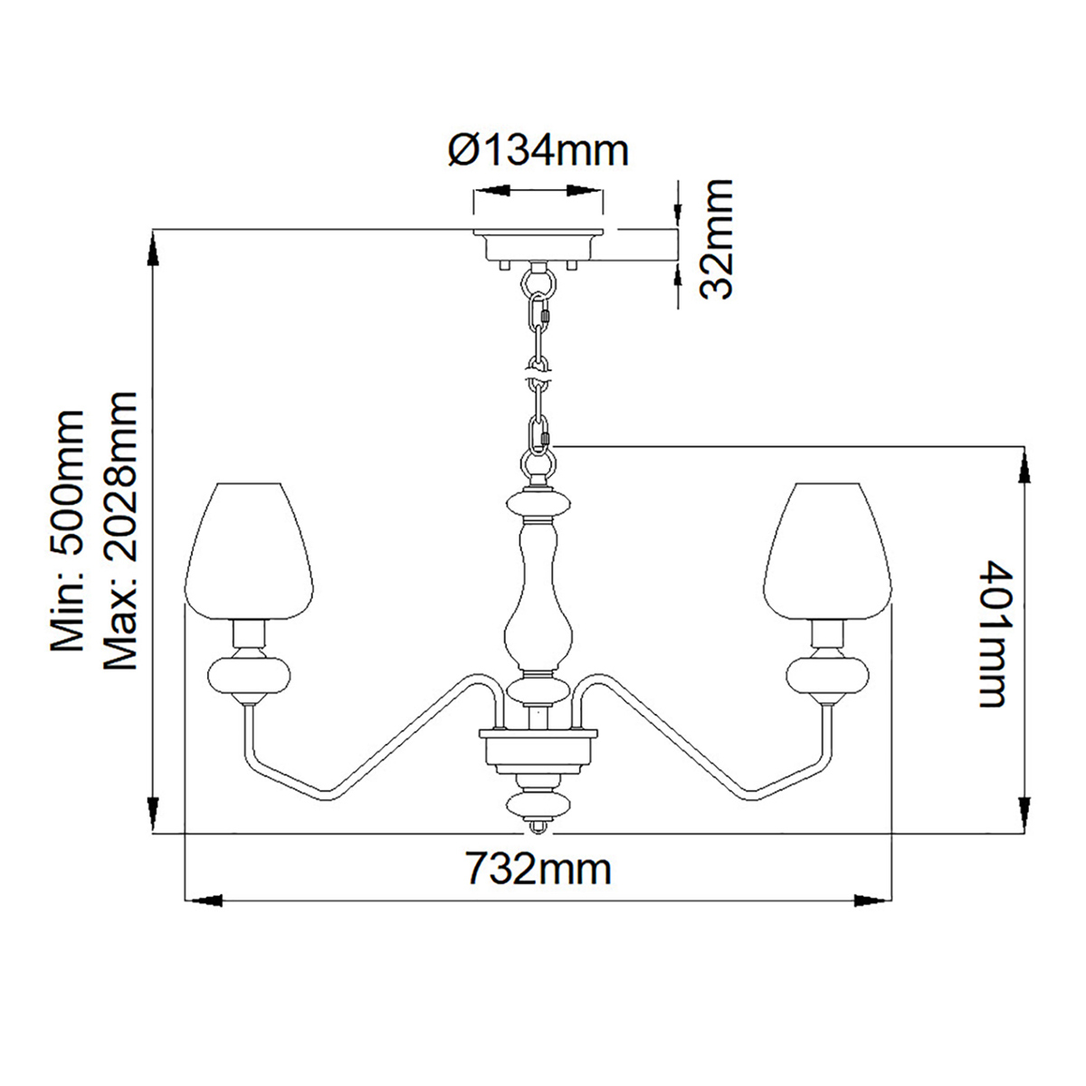  Люстра с 5-ю стеклянными плафонами в форме бокалов и угловыми кронштейнами Elstead Lighting в Екатеринбурге