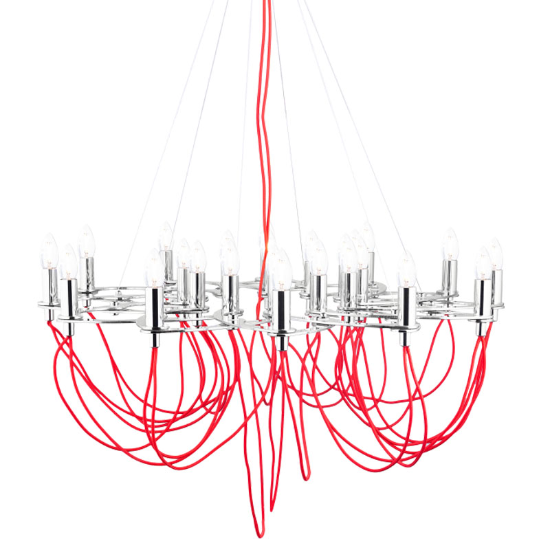 Люстра Lorkcan Красный Серебряный в Екатеринбурге | Loft Concept 