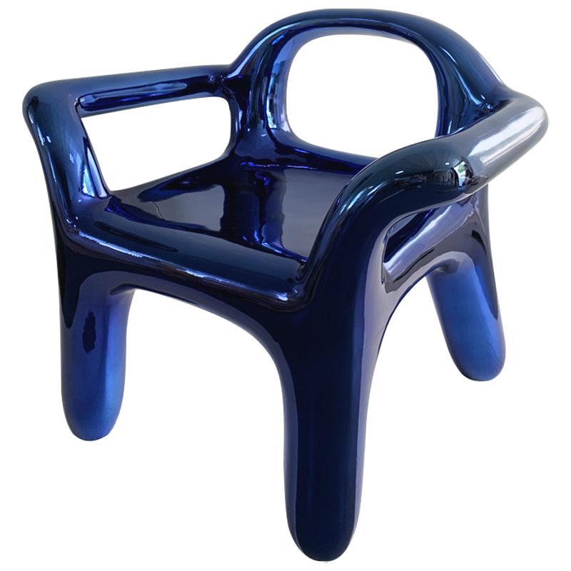 Кресло Deep Blue Metallica Shine Armchair Синий в Екатеринбурге | Loft Concept 