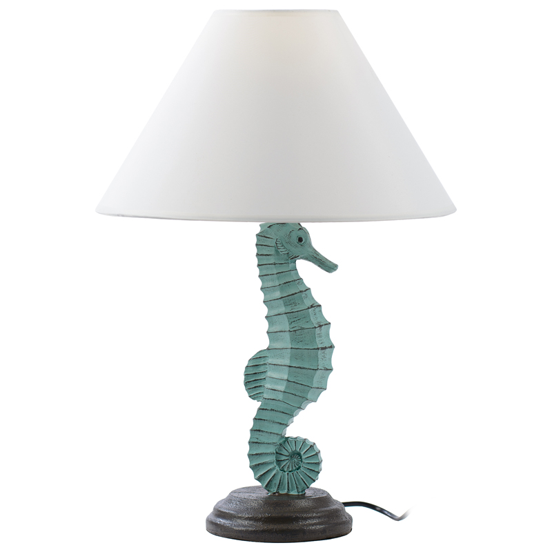 Настольная лампа Sea Horse Table Lamp Голубой пастельный Белый в Екатеринбурге | Loft Concept 