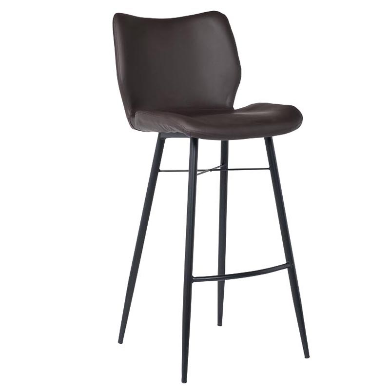 Барный стул Herald Eco Leather Bar Stool Коричневый Черный в Екатеринбурге | Loft Concept 