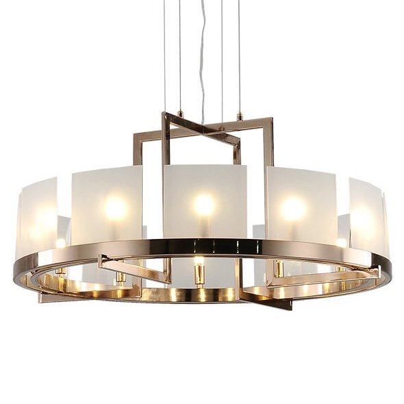 Люстра Powell and bonnell Halo Chandelier Белый Розовое золото в Екатеринбурге | Loft Concept 