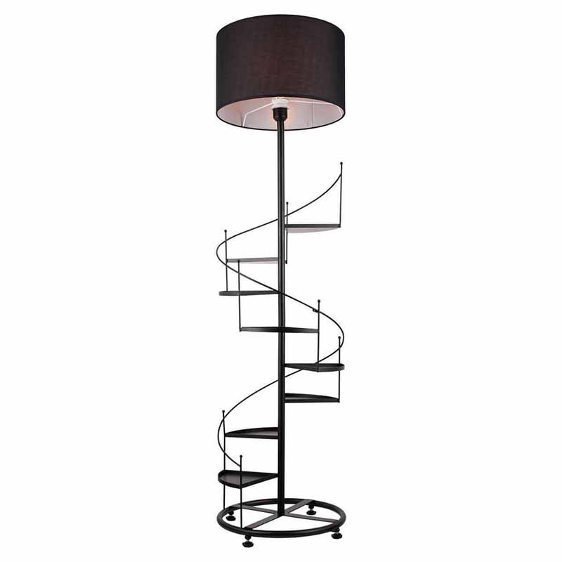 Торшер Spiral Staircase Floor Lamp Black Черный в Екатеринбурге | Loft Concept 