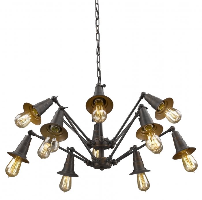 Люстра Loft Spider Chandelier 12 Коричневый винтаж в Екатеринбурге | Loft Concept 