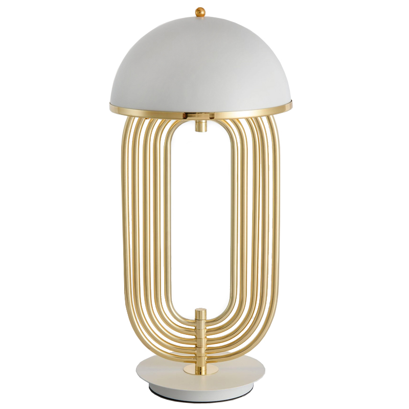 Настольная лампа Delightfull Turner Table Lamp White Глянцевое золото Белый в Екатеринбурге | Loft Concept 