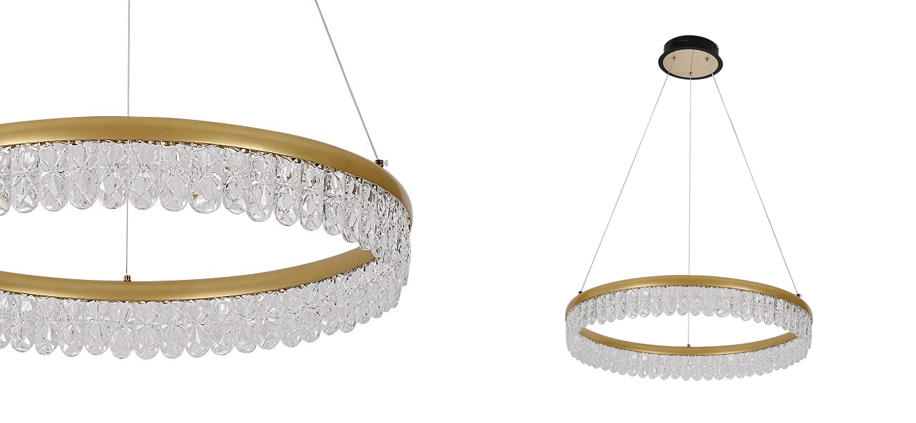 Круглая светодиодная люстра Pettico Gold - фото