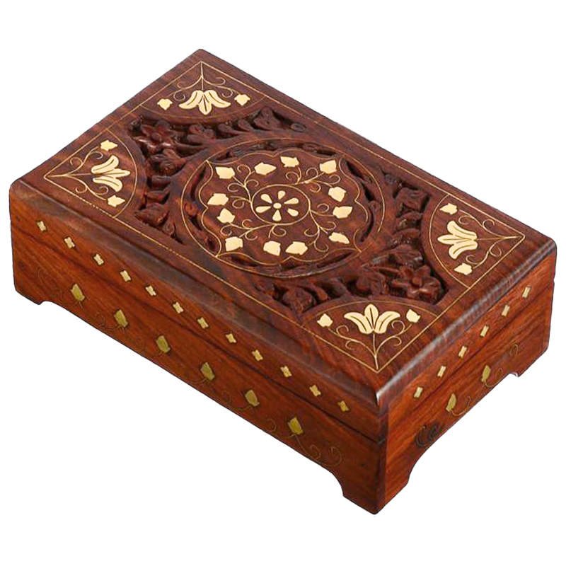 Шкатулка Pallvi Indian Inlay Box Коричневый в Екатеринбурге | Loft Concept 