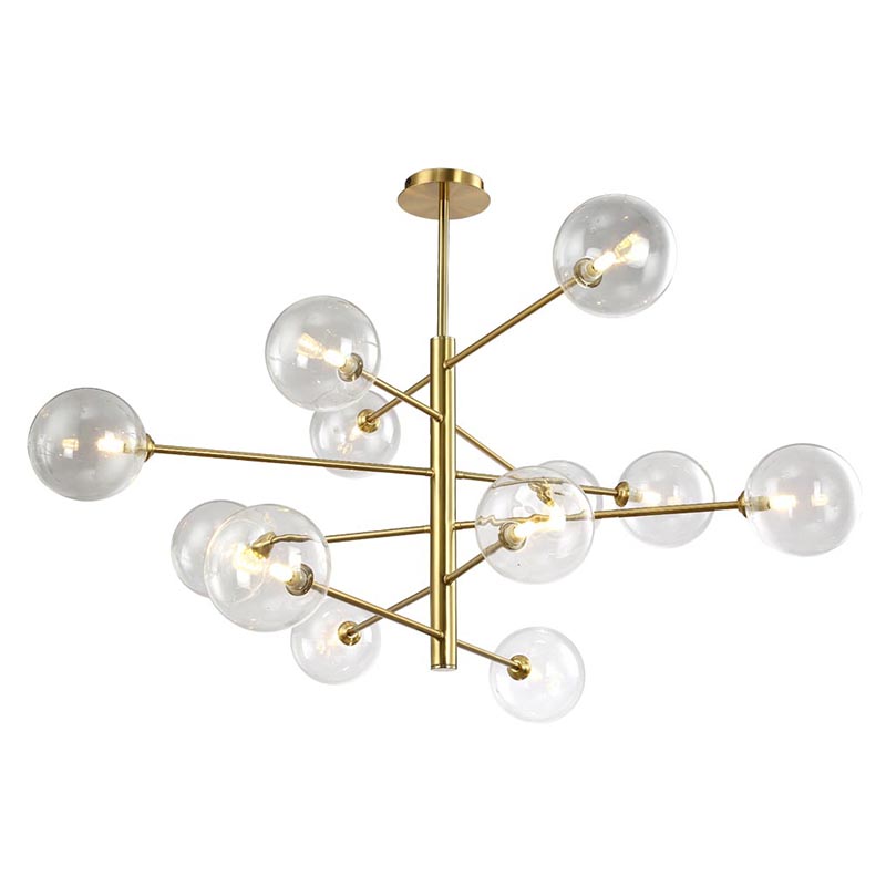 Люстра Gallotti & Radice Chandelier Gold 12 Глянцевое золото в Екатеринбурге | Loft Concept 