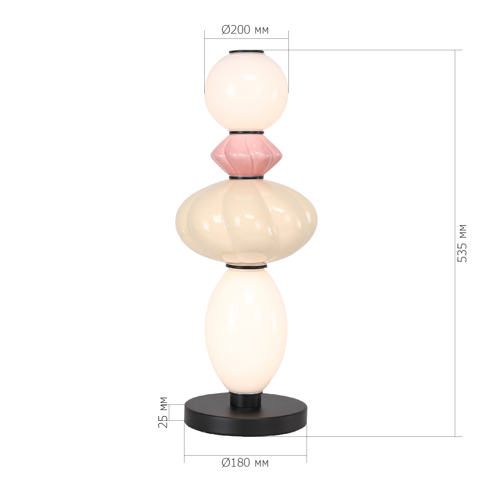 Настольная лампа с фигурными керамическими элементами Fragrant Light в Екатеринбурге