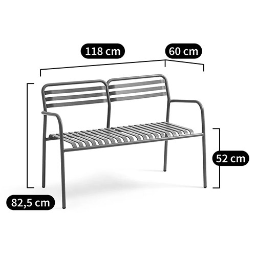 Скамья из алюминия Mack Metal Bench Green в Екатеринбурге