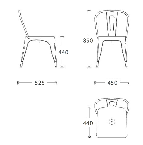 Кухонный стул Tolix Chair в Екатеринбурге