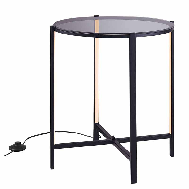 Приставной стол Galia Side Table Black LED Черный в Екатеринбурге | Loft Concept 