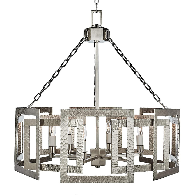 Люстра Textured Cage Pendant Lamp Silver Chandelier Серебряный в Екатеринбурге | Loft Concept 