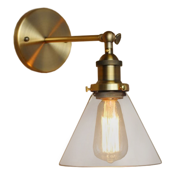Бра Cone 20th c.Factory Filament Gold I Латунь Прозрачное Стекло Бра Cone 20th c.Factory Filament Gold I Латунь Прозрачное Стекло в Екатеринбурге | Loft Concept