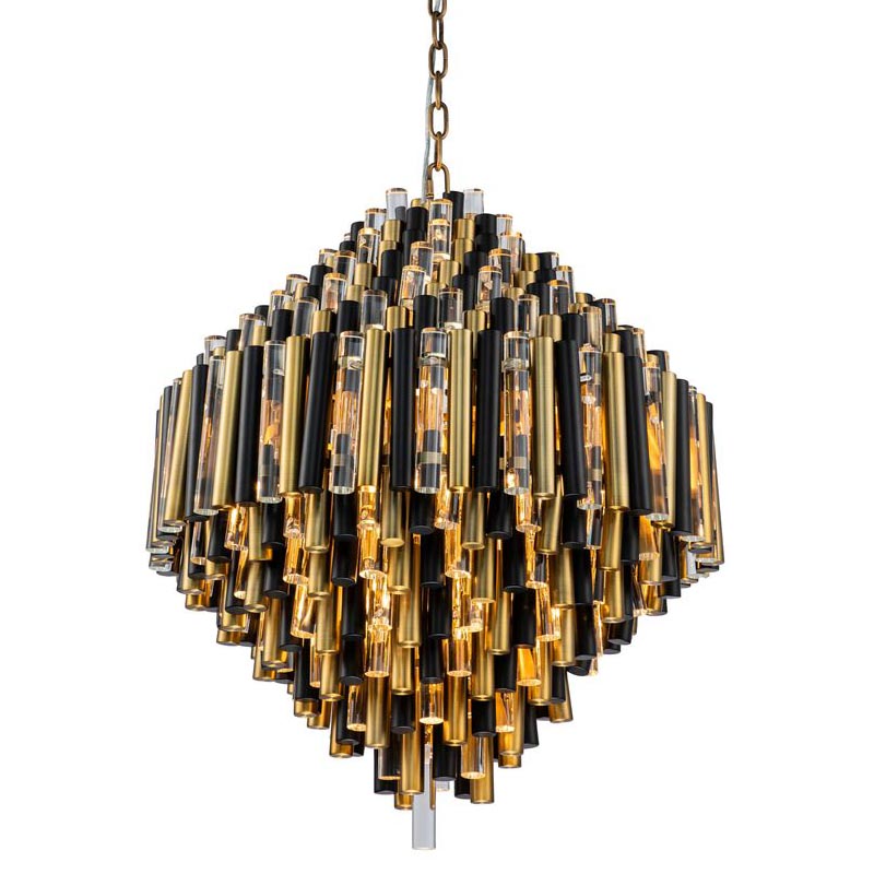 Люстра Black Brass Symphony Chandelier Черный Латунь Прозрачный (Transparent) в Екатеринбурге | Loft Concept 