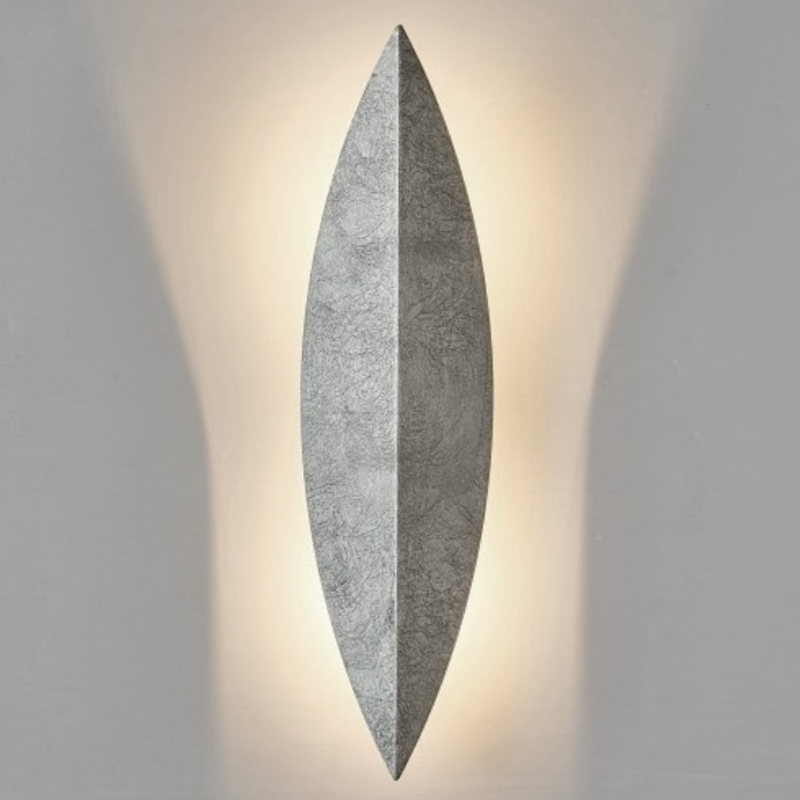 Art Deco Leaf Wall Lamp Silver Серебряный в Екатеринбурге | Loft Concept 