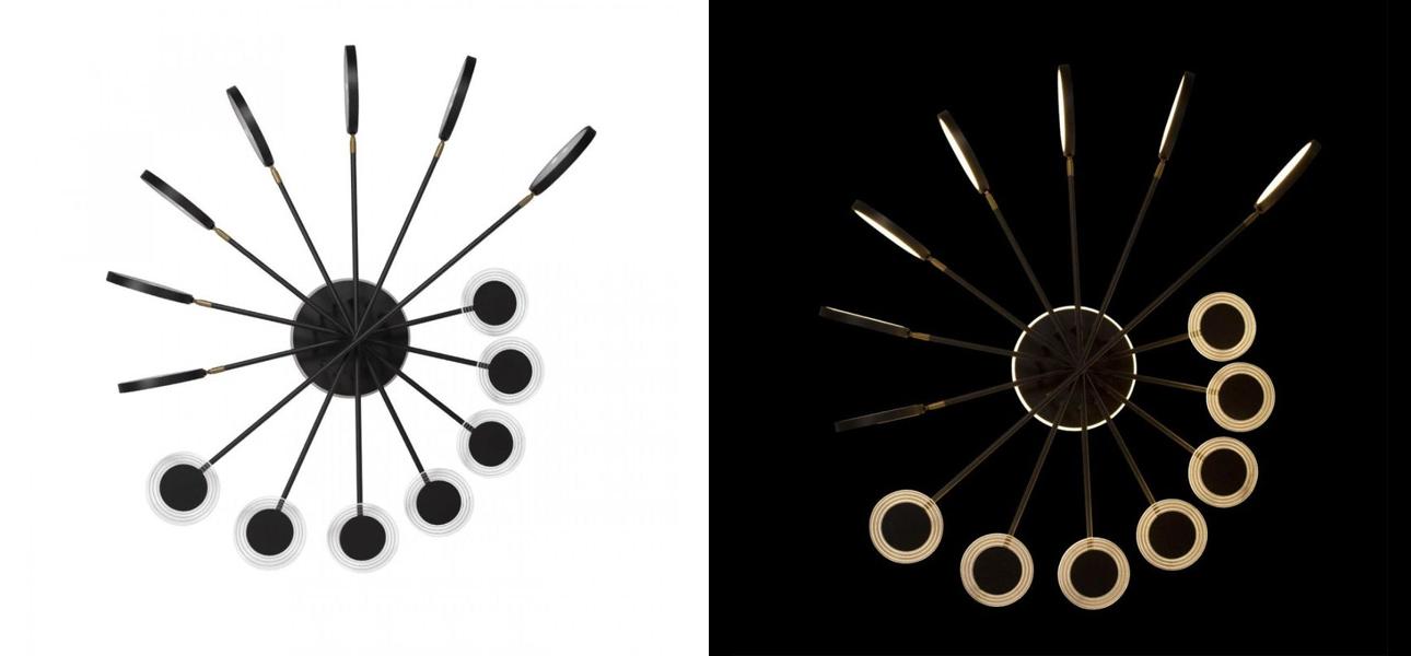 Люстра светодиодная BENDIK LIGHTING Black 14 плафонов - фото