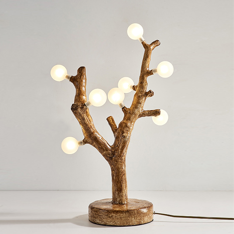 Настольная лампа Tree branch Table Lamp Коричневый Белый в Екатеринбурге | Loft Concept 