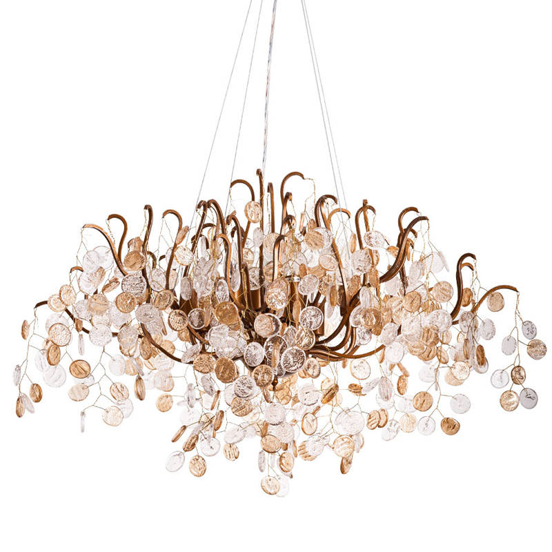 Люстра FAIRYTREE Chandelier Amber Pendants 100 Бронза Прозрачное Стекло в Екатеринбурге | Loft Concept 