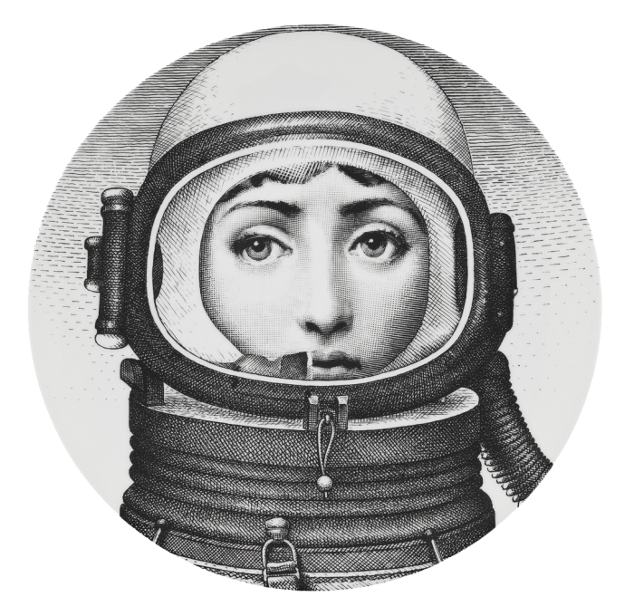 Декоративная тарелка Fornasetti 181 Черный Декоративная тарелка Fornasetti 181 Черный в Екатеринбурге | Loft Concept