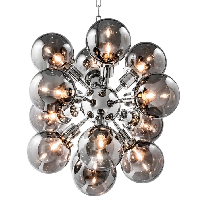 Люстра Chandelier Ludlow Nickel Никель Дымчатый (Smoke) в Екатеринбурге | Loft Concept 