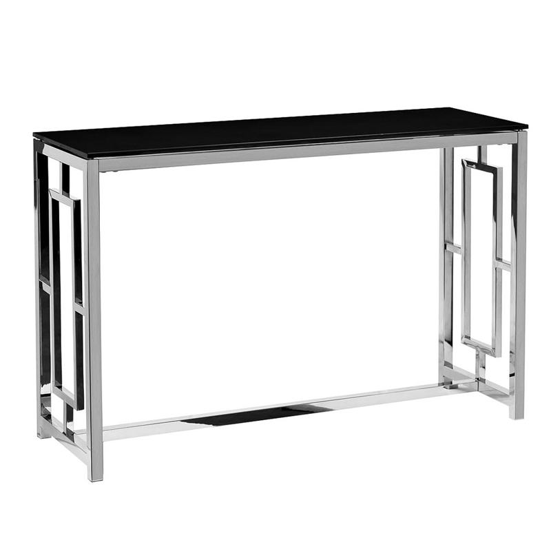 Консоль Console Black Glass Черный Хром в Екатеринбурге | Loft Concept 