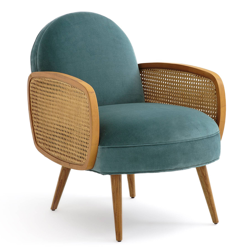 Кресло Morten Wicker Turquoise Armchair Бирюзовый в Екатеринбурге | Loft Concept 