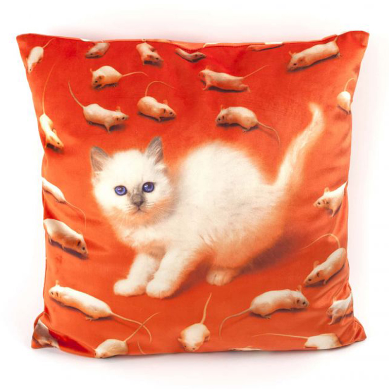 Подушка Seletti Cushion Kitten Мульти в Екатеринбурге | Loft Concept 