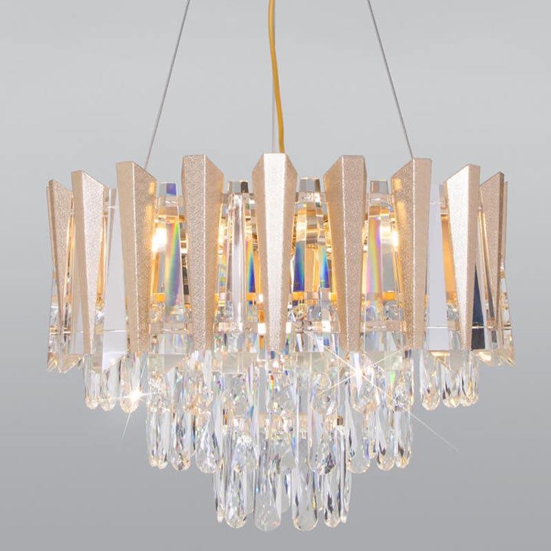 Люстра Crystal Edge Chandelier Прозрачный (Transparent) Золотой в Екатеринбурге | Loft Concept 