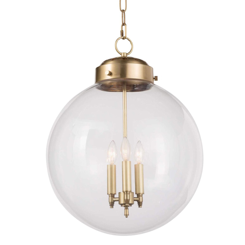 Подвесной светильник Conor Globe Hanging lamp Gold Золотой Прозрачный (Transparent) в Екатеринбурге | Loft Concept 