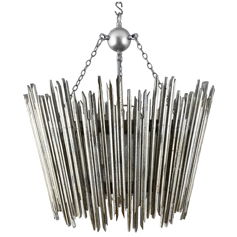 Люстра Ragna Silver Wooden Rods Chandelier Серебряный в Екатеринбурге | Loft Concept 