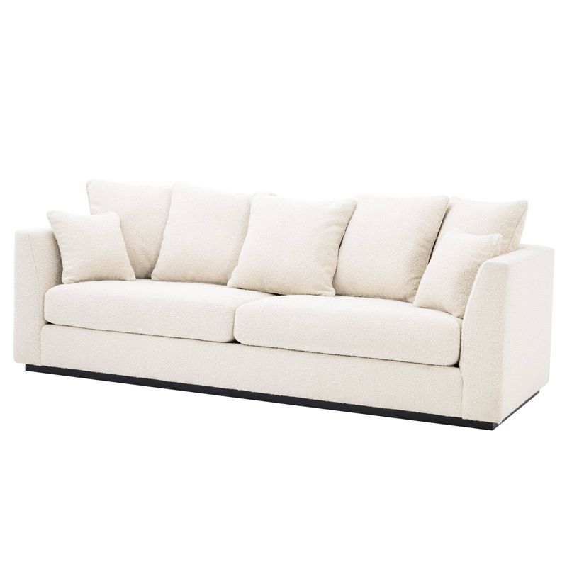 Диван Eichholtz Sofa Taylor boucle cream Кремовый Черный в Екатеринбурге | Loft Concept 