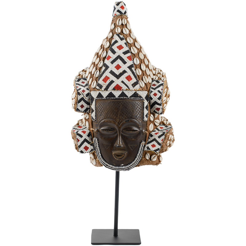 Маска African Mask with Sophisticated headgear Коричневый Мульти Черный в Екатеринбурге | Loft Concept 