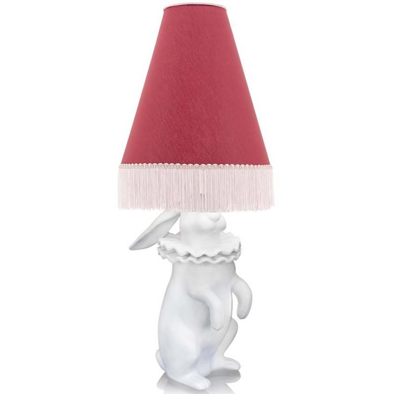 Настольная лампа Lamptable Rabbit Antique Pink Бургундский красный Розовый Белый в Екатеринбурге | Loft Concept 