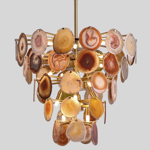 Люстра MARJORIE SKOURAS BEBE CHANDELIER AGATE natural Золотой в Екатеринбурге | Loft Concept 