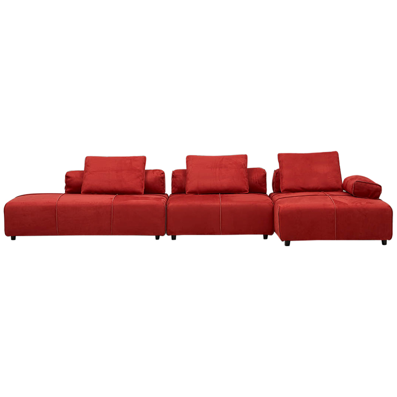 Угловой диван Quinn Red Sofa Красный в Екатеринбурге | Loft Concept 