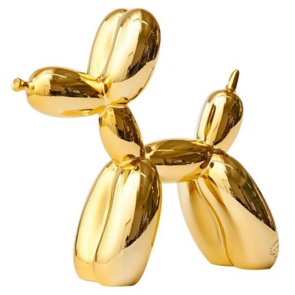 Статуэтка Jeff Koons Balloon Dog medium Gold Глянцевое золото в Екатеринбурге | Loft Concept 