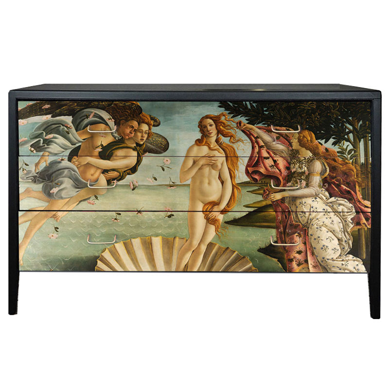 Комод Афродита Chest Of Drawers The Birth Of Venus Черный Бежево-серый в Екатеринбурге | Loft Concept 