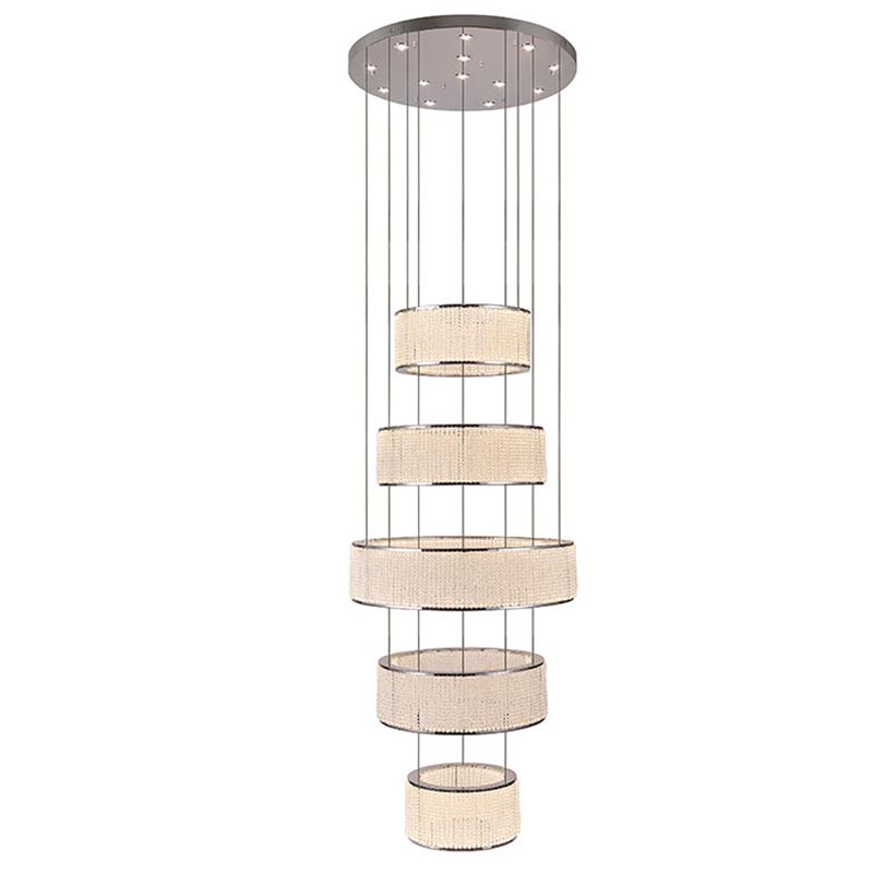 Люстра Crystal Shine Naomi 5 rings Chandelier Хром Прозрачный (Transparent) в Екатеринбурге | Loft Concept 