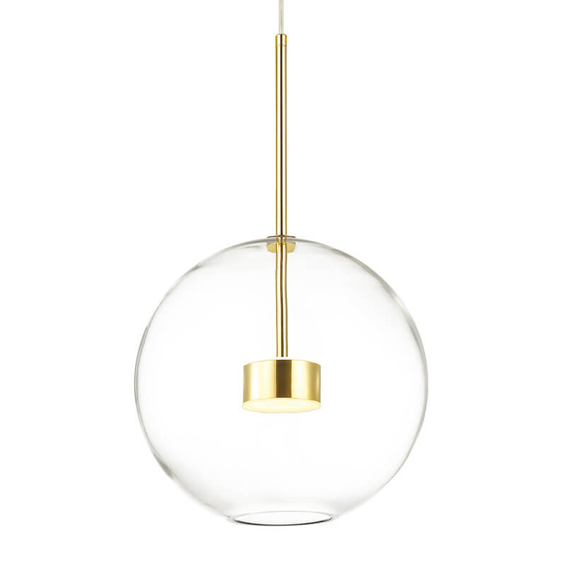 Подвесной светильник Transparent Bubble Pendant Gold One Глянцевое золото Прозрачный в Екатеринбурге | Loft Concept 