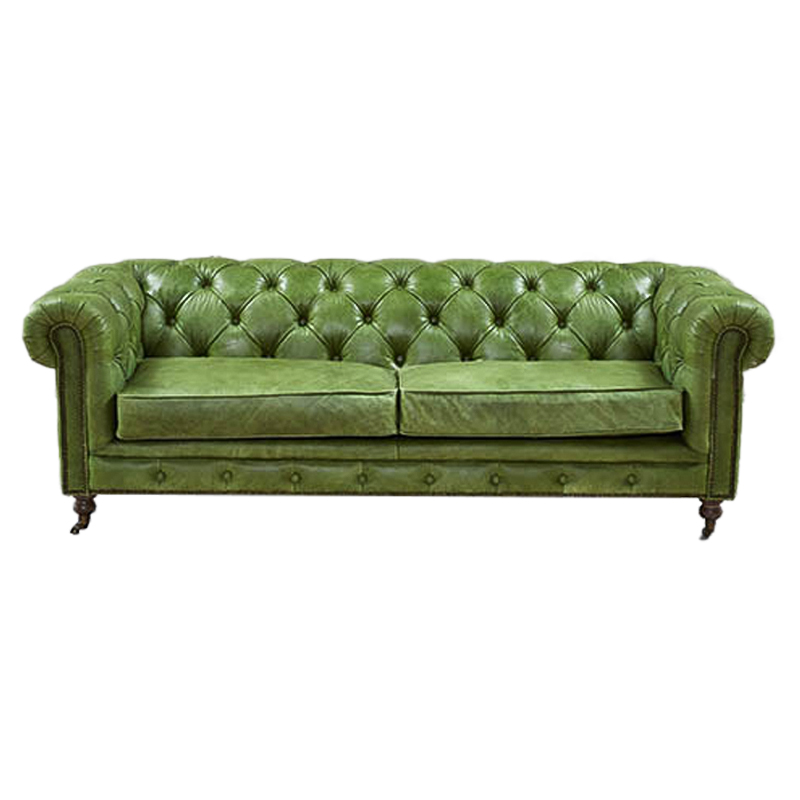 Диван Chesterfield leather Sofa green Зеленый в Екатеринбурге | Loft Concept 