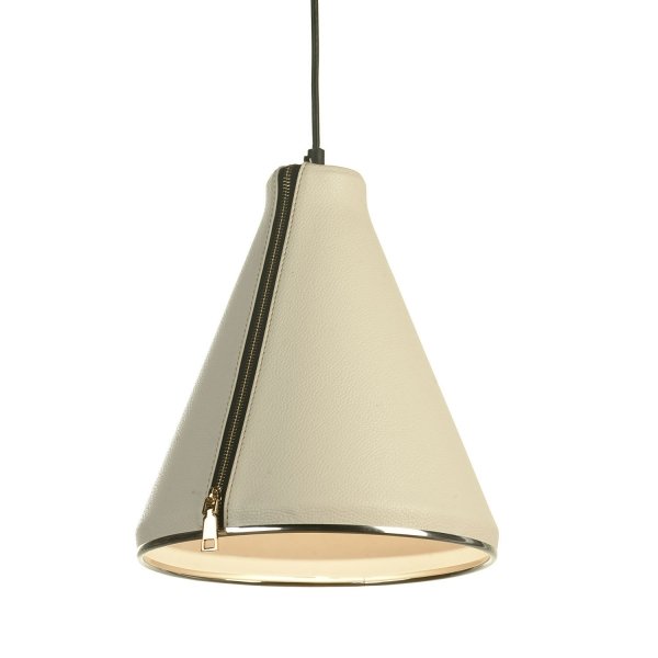 Подвесной светильник Leather Cone Beige Pendant  в Екатеринбурге | Loft Concept 