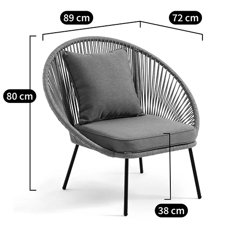 Садовое кресло Аcapulco Grey Chair в Екатеринбурге