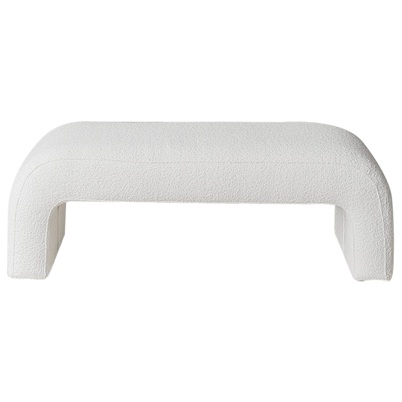 Банкетка Karl Springer Style Large Waterfall Bench in Ivory Boucle ivory ( слоновая кость ) в Екатеринбурге | Loft Concept 