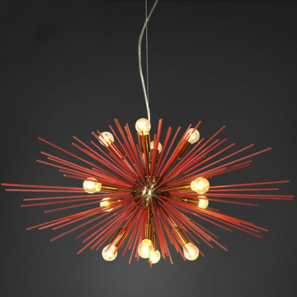 Люстра ASTRA Chandelier Sputnik Red and Brass  в Екатеринбурге | Loft Concept 