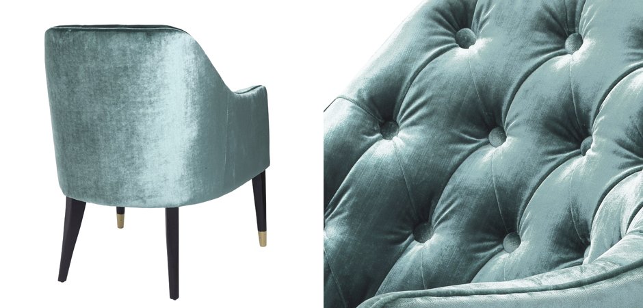 Кресло Eichholtz Chair Cyrus Turquoise - фото №1