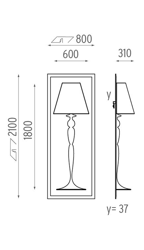 Настенный Светильник Flos Abajourd Hui Large Lampada da parete в Екатеринбурге