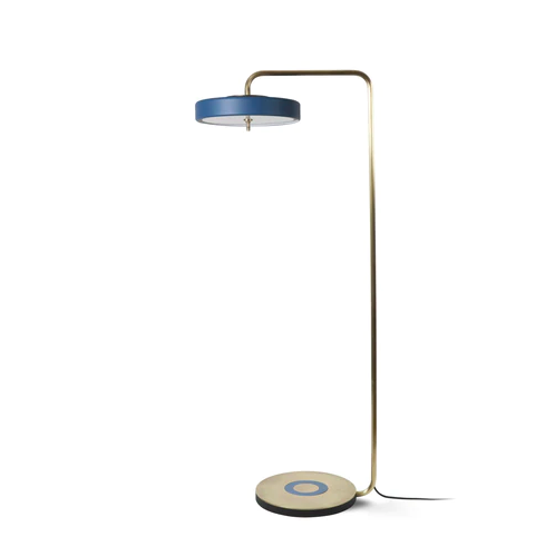 Торшер Bert Frank REVOLVE FLOOR LAMP Blue Золотой Синий в Екатеринбурге | Loft Concept 