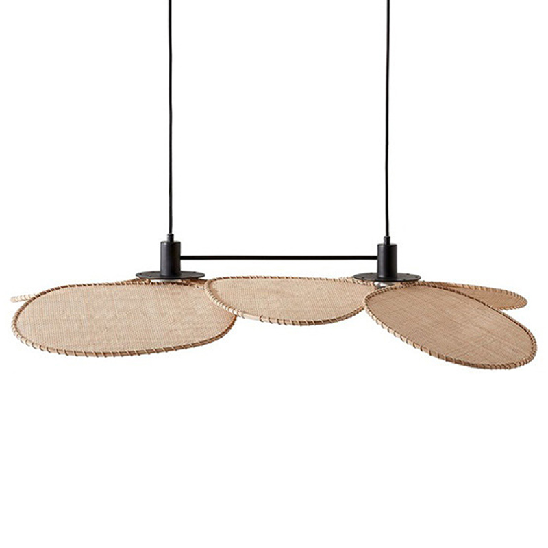 Подвесной светильник Takibi Two Lamp Pendant Древесина Черный Бежевый в Екатеринбурге | Loft Concept 